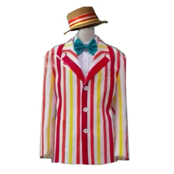 Halloween kostüümid Mary Poppins Bert cosplay kostüüm riided filmi tegelaskuju Dick Van Tamm, kostüümid, mantel, müts ja lips