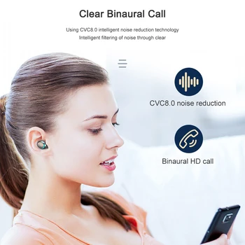 Hangrui f9 tws kõrvaklapid Juhtmevabad Kõrvaklapid bluetooth-peakomplekti Touch Control Earbuds Mikrofoniga Laadimine Juhul наушники