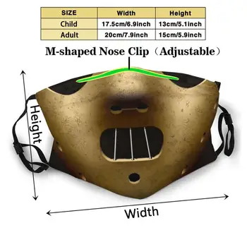 Hannibal Prindi Korduvkasutatavad Mask Pm2.5 Filter Trendikas Suu, Näo Mask Laps Täiskasvanud Hannibal Lecter Mask Vaikus Talled Filmi Filmi