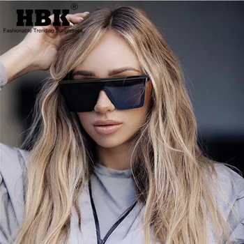 HBK Naiste Liiga Square Päikeseprillid 2019 Uus Mood Brändi Disainer Meeste Vintage Suur Raami, Prillid Väljas Oculos UV400