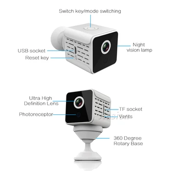 HD Mini Camara Espion Micro WiFi Gizli Kamera Väike Keha Video Videokaamera Traadita Järelevalve Video Cam Tuge Peidetud SD Kaart