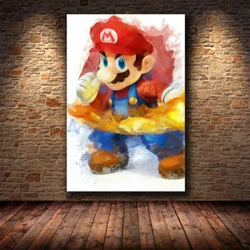 HD Trükitud Super Mario Kunsti Plakatid ja Pildid Lõuendile Maali Seatud Seina Pildid elutuba Kids Room Dekoratiivne Pilt