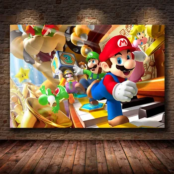 HD Trükitud Super Mario Kunsti Plakatid ja Pildid Lõuendile Maali Seatud Seina Pildid elutuba Kids Room Dekoratiivne Pilt