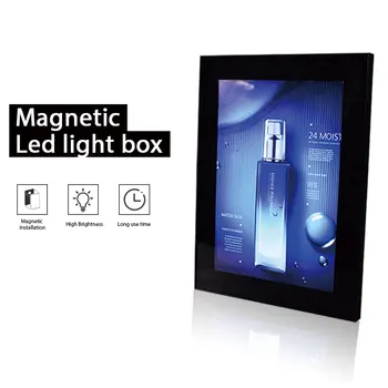HDJSIGN Magnetvälja Snap Frame Led Light Box Reklaami Alumiinium Restorani Menüü Juhatuse Silt Taustavalgustusega Plakat Kaadrist Väljas