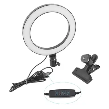 HDRiG 8 Tolline LED Rõngast Kerge Klamber Klamber Omanik Mount Universal Metall Kaotab Palli Peaga Kaamera Välguga pildistamine