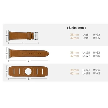 Hea Kvaliteediga Mansett Käevõru Rihm Apple Watch Band 44mm 42mm 40mm 38mm Ehtne Nahk Asendaja iWatch Seeria 5 4 3 2