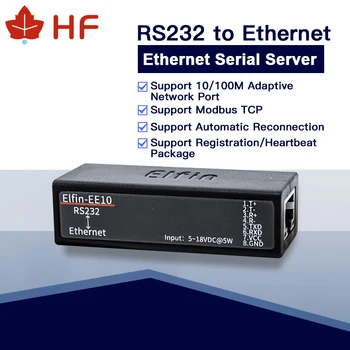 HF Kõrge Sõidavad Elfin-EE10 Serial Port Seadme Ühendamiseks Võrguga Modbus TPC IP Funktsioon, RS232, RJ45 Ethernet-Serial Server
