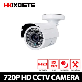 HKIXDISTE 1.0 MP CCTV Turvalisus 720P AHD Kaamera Valge bullet Kaamera Veekindel IP66 Väljas videovalve Öise Nägemise