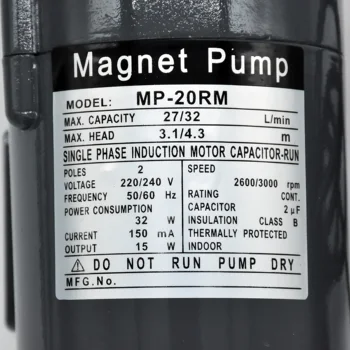 Homebrew Pump MP-20R 304 Roostevabast Terasest Pea Magnet söögi veepump Õlletehas kodu pruulima 3/4