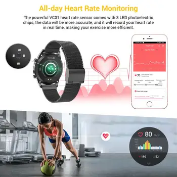 HopoFit smart watch naised mehed Sport veekindel kell Südame löögisagedus puhkeolekus jälgida Telefoni Kõne meeldetuletusega, Bluetooth smartwatch