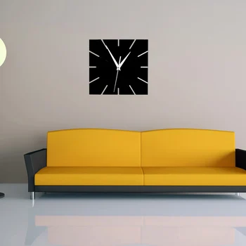 Hot müük akrüül peegel seina kella kaasaegne disain kellad reloj de viilutatud vaadata elutuba nõela euroopas kodu vintage horloge