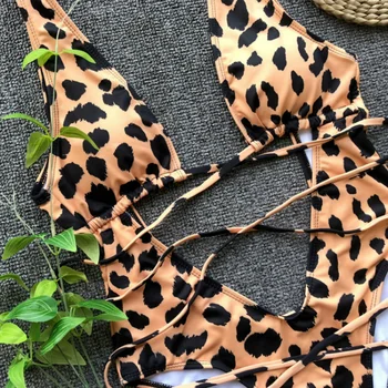 Hot Müük Seksikas Leopard Monokini Sidemega Ühes Tükis Ujumistrikoo Võib Naiste Sulatatud Primavera 2019 Supelrõivad Naiste Rannas Ujumine Ülikond