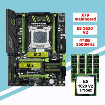 HUANANZHI X79 Mängude Emaplaadi Setup Dual M. 2 Pesa CPU Xeon E5 1620 V2 3.7 GHz Suur Brändi RAM 32G(4*8G) RECC 2 Aastat Garantii