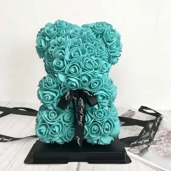 Hulgi-25cm Seebi Vaht Kanda Roosid Teddi Bear Gift Box Roosi Lille Kunstlik Valentine Sünnipäeva emadepäeva Kingitused Tema