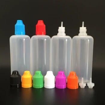 Hulgi 500pcs PE 100 ML Plastikust Pudel Tilguti Childproof Kork ja Pikk Õhuke Nippi, 100ML Tühi silmatilgad Pudelid