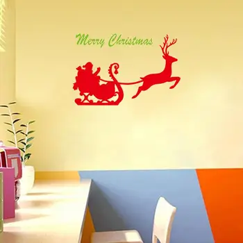 Häid Jõule Hinnapakkumisi Santa Klausel Põhjapõder Muster Seina Kleebised Kauplus Office-Kodu Kaunistamiseks Vinüül Decal Festival Pannoo Kunst