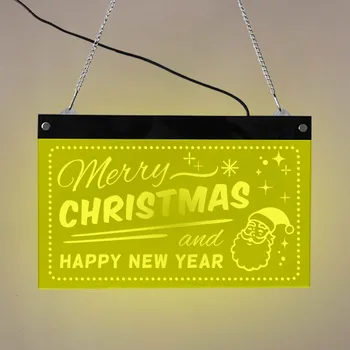 Häid Jõule Ja head Uut Aastat LED Neoon Display Wall Sign Pühad Home Decor Multi-color LED Valgustus Pool Kodu Baar Märk