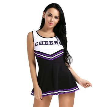 IIXPIN Seksikas koolitüdruk cosplay kostüüm Cheerleader Ühtne Väljamõeldud Mini Kleit, Kostüüm Varustus Naiste Kooli Tüdrukud Muusikaline Ühtne