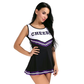 IIXPIN Seksikas koolitüdruk cosplay kostüüm Cheerleader Ühtne Väljamõeldud Mini Kleit, Kostüüm Varustus Naiste Kooli Tüdrukud Muusikaline Ühtne