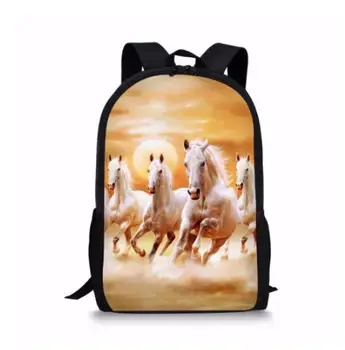 Ilus Hobune Kooli Kott Teismeliste Tüdrukute Esmane Lapsed Back Pack Tumblr Sülearvuti Koolikott mochila infantil Schoolbags