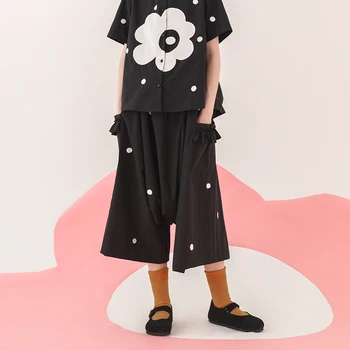 Imakokoni must polka dot püksid originaalne disain Jaapani niši lihtne kottis püksid naiste 20 Amoi 202908
