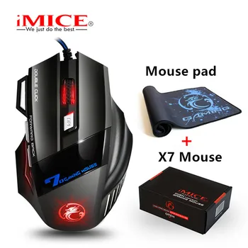 IMice Wired Gaming Klaviatuuri Imitatsioon Mehaaniline Klaviatuur LED-Taustvalgustusega USB X7 Gaming Mouse Mängija Klaviatuuri ARVUTI Lauaarvuti