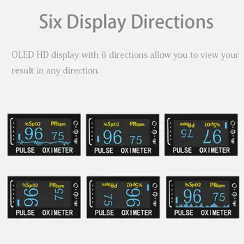 Impulsi oximeter sõrme Kaasaskantav Sõrme Impulsi Oximeters SPO2 PR andur Tervishoiu-Vahend-tolline OLED-ekraan, mille Bilansiline Juhul