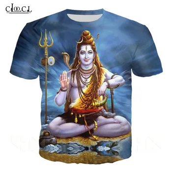 India Lord Shiva T-Särk Meestele, Naistele 3D Printida Moe Riided Lord Shiva T-Särk Harajuku Streetwear Tops Lühikesed Varrukad Pulloverid