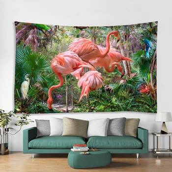 Ins Tapestry Troopiline Taim Teenetemärgi Flamingo Kunsti Vaip, Riie, mis Rippus Tapiz 95*73cm/150*130cm/200*150cm