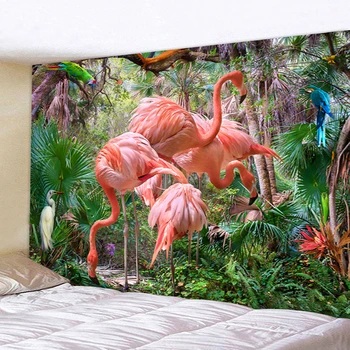 Ins Tapestry Troopiline Taim Teenetemärgi Flamingo Kunsti Vaip, Riie, mis Rippus Tapiz 95*73cm/150*130cm/200*150cm