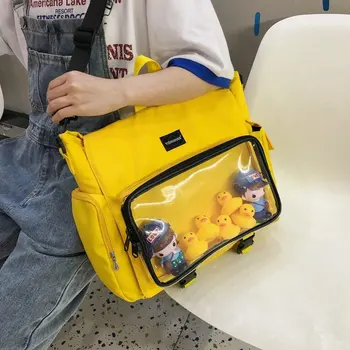 Ita Kott Teismelised Tüdrukud Seljakott Naistele Läbipaistev Tasku Schoolbags DIY Armas Sõrmed Anime Backpcks Lady Selge ItaBag Mochila