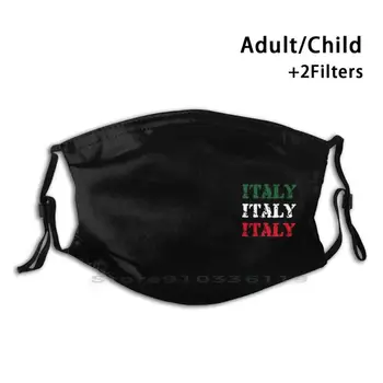 Itaalia Lipu Kujundus Anti Dust Filter Pestav Näo Mask Lapsed Itaalia Lipp Lipud Jalgpall Jalgpall Italys Itaalia Lipu Dirndl-Saksi