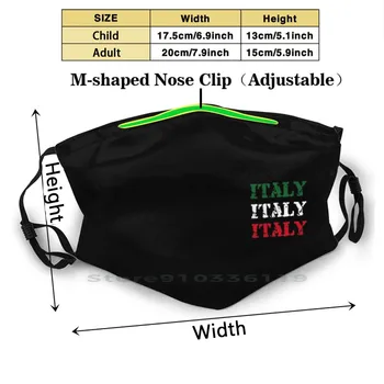 Itaalia Lipu Kujundus Anti Dust Filter Pestav Näo Mask Lapsed Itaalia Lipp Lipud Jalgpall Jalgpall Italys Itaalia Lipu Dirndl-Saksi