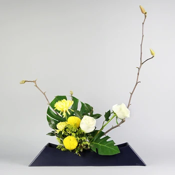 Jaapani Ikebana Õpetamise Lillepoti Puhta Värvi Ristküliku Plastikust Lillepott Vaas Hydroponics Bonsai Taime Istutus-Home Decor