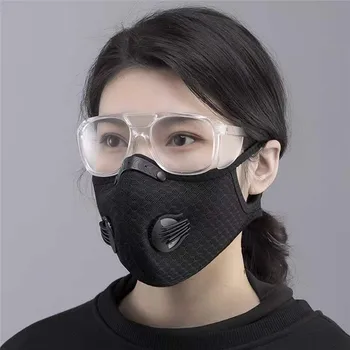 Jalgrattasõit Face Mask koos Filtrite PM 2.5 Unisex 2 Hingamine Ventiilid Bike Suu Maskid Väljas Kaitse Nägu Katta Mascarillas Täiskasvanud