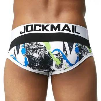 JOCKMAIL Brändi Seksikas Meeste Aluspesu Püksikud Trükkimine segast vett hülgav hombre tõsta cuecas Gay Aluspesu mees aluspüksid, lühikesed püksid