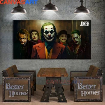 Joker Movie Poster Seina Art Lõuend Seina Maali Kunst elutuba Home Decor (raamita)