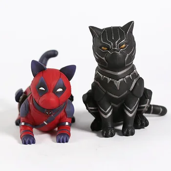 Joonis Deadpool & Black Panther Kass Tegevus Joonis Laekuva Mudel Mänguasjad Loomingulised Kingitused Auto Kaunistamiseks