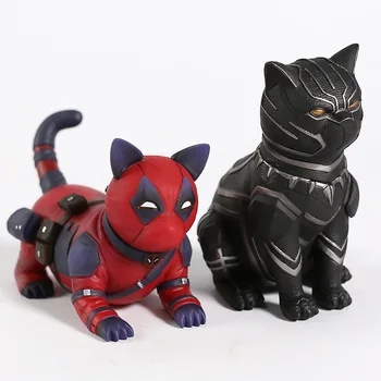 Joonis Deadpool & Black Panther Kass Tegevus Joonis Laekuva Mudel Mänguasjad Loomingulised Kingitused Auto Kaunistamiseks