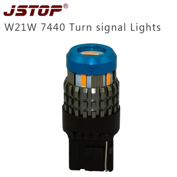 JSTOP Led suunatuled W21yW 12V/24V 7440 Pole viga Esi-või Tagumine suunatuli LED 1860SMD lamp keera pirnid(Nr Hyper Flash)