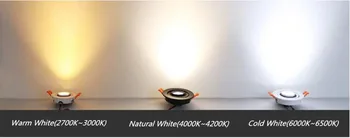 Juhitava süvistatavad LED Downlights 360 kraadise pöörde reguleeritav 9W-7W 12W 15W 18W Lae lamp ajakirjast Kodu Valgustus