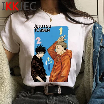Jujutsu Kaisen riided meestele, streetwear valge t-särk vintage grunge pluss suurus tshirt top tees ulzzang