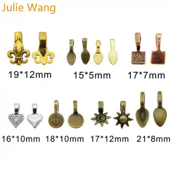 Julie Wang 120PCS/Kast Kühveldada Kuju Liimi Kautsjoni Sildid Kremoonid Võlusid Ripats Kaelakee, Käevõru Ehted Tegemise Accessory Set