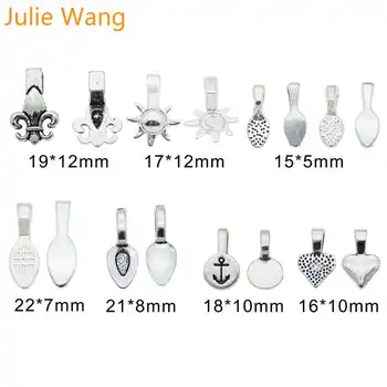 Julie Wang 120PCS/Kast Kühveldada Kuju Liimi Kautsjoni Sildid Kremoonid Võlusid Ripats Kaelakee, Käevõru Ehted Tegemise Accessory Set