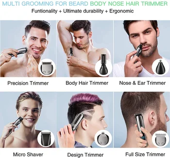 Juuksed clipper multifunktsionaalne juuksed clipper laetav juhtmeta elektriline juuksed clipper meeste pardel ninakarvade trimmer 11 funktsioon