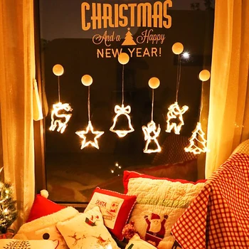 Jõulud Tuled akna, ukse Aku haldjas tuled Xmas Valguses uus aasta decor jõulud Decor kodus natal navidad 2021 kingitus