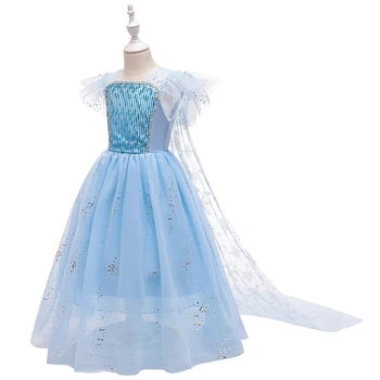 Jõulupidu Elsa Girl Dress Litrid Cosplay Kostüüm Lapsed Lume Kuninganna Printsess Riided Fantasy Girl Dress Up Vestido Infantil