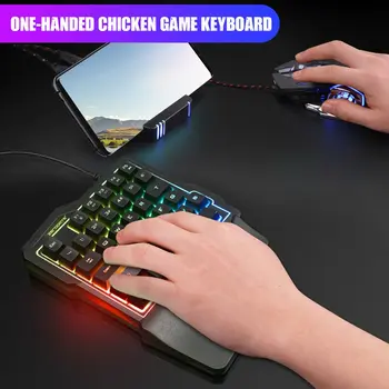 K7 Ühe käega Mechanical Gaming Keyboard Kaasaskantav Mini Gaming Klaviatuuri Mängu Töötleja Ühe käega Membraani Klaviatuuri LOL/PUBG