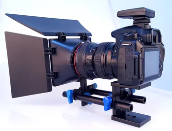Kaamera Video Objektiivi Varjuk Canon Nikon Sony DSLR Matte Box 15mm Raudtee Rod toetuste Süsteem, Foto Stuudio Tarvikud