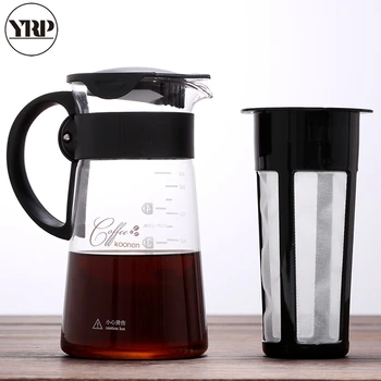 Kaasaskantav Kuum/külm keeta Kahesuguse kasutusega filter Coffee&Tea Pot Espresso Jää Tilguti Tegija klaas Kohvimasinad köök tarvikud barista tööriist